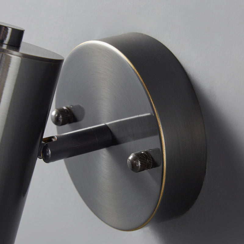 1-Light Cylinder Wall Sconce Lighting Modern Metal Wall Sconces