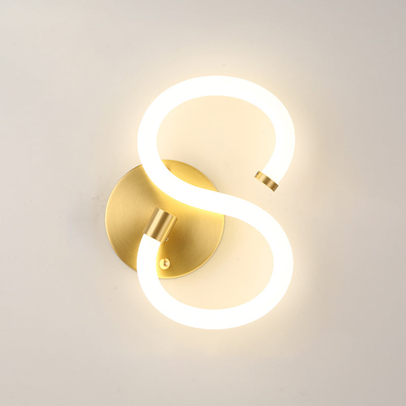 Linear Wall Sconces Modern Metal Wall Lamp in Gold for Living Room