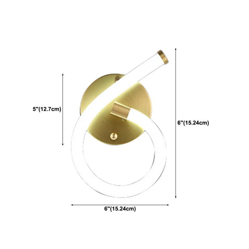 Linear Wall Sconces Modern Metal Wall Lamp in Gold for Living Room
