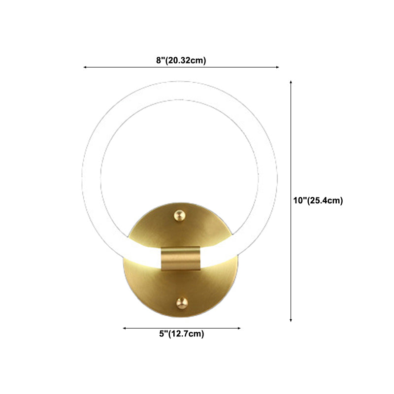 Linear Wall Sconces Modern Metal Wall Lamp in Gold for Living Room