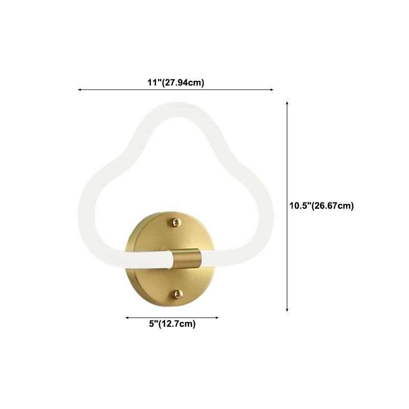 Linear Wall Sconces Modern Metal Wall Lamp in Gold for Living Room