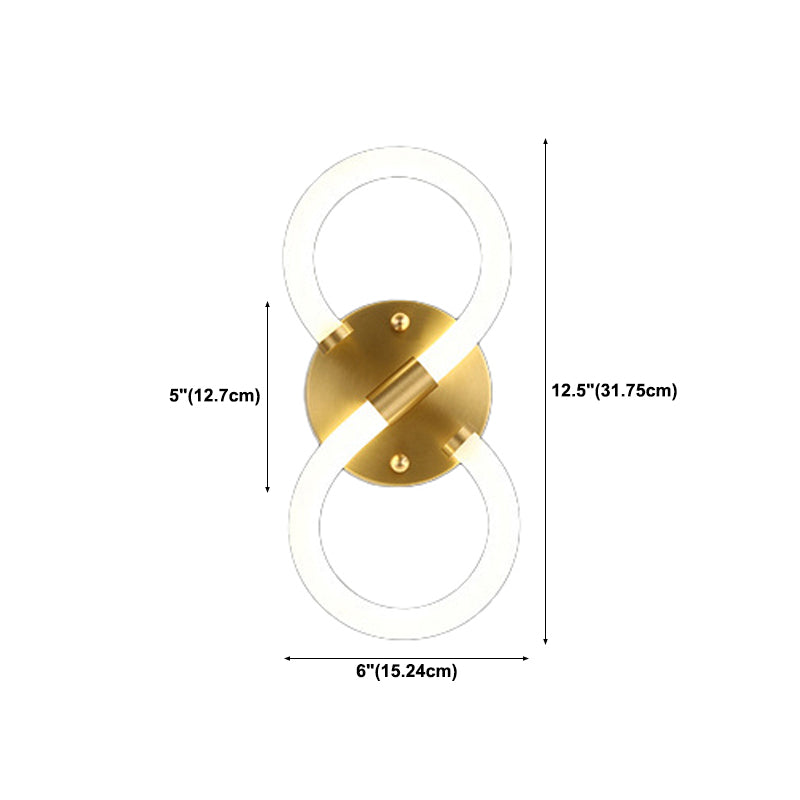 Linear Wall Sconces Modern Metal Wall Lamp in Gold for Living Room