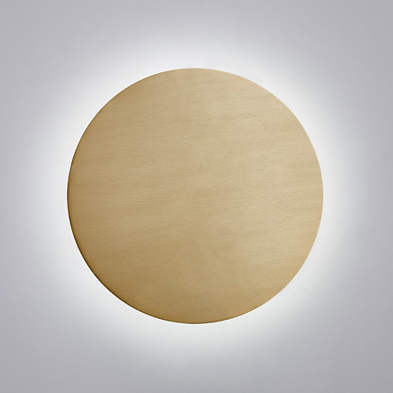 1-Light Round Wall Lamp Modern Metal Sconce Light for Living Room