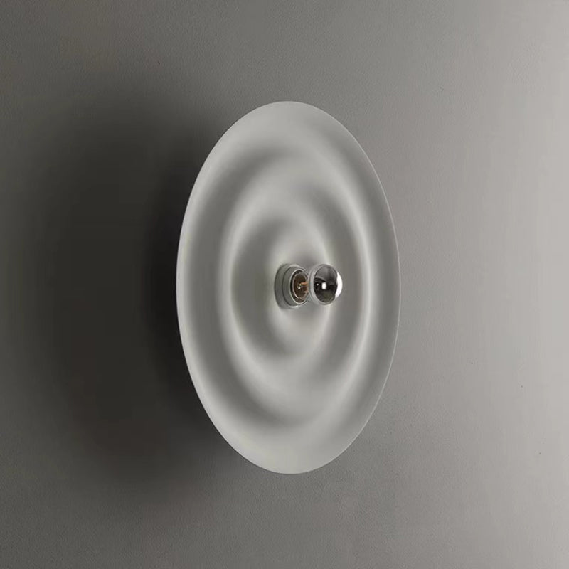 Modern Metal Wall Sconce Circular Shape Wall Light with Aluminum Shade for Bedroom
