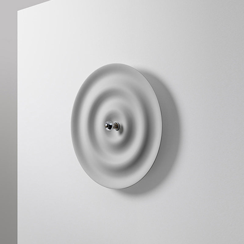 Modern Metal Wall Sconce Circular Shape Wall Light with Aluminum Shade for Bedroom