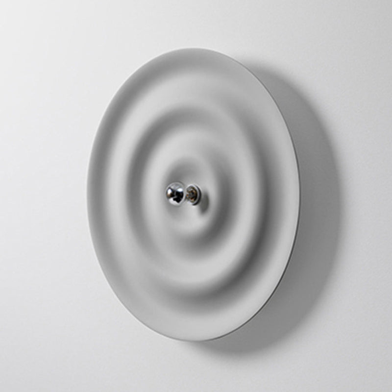 Modern Metal Wall Sconce Circular Shape Wall Light with Aluminum Shade for Bedroom