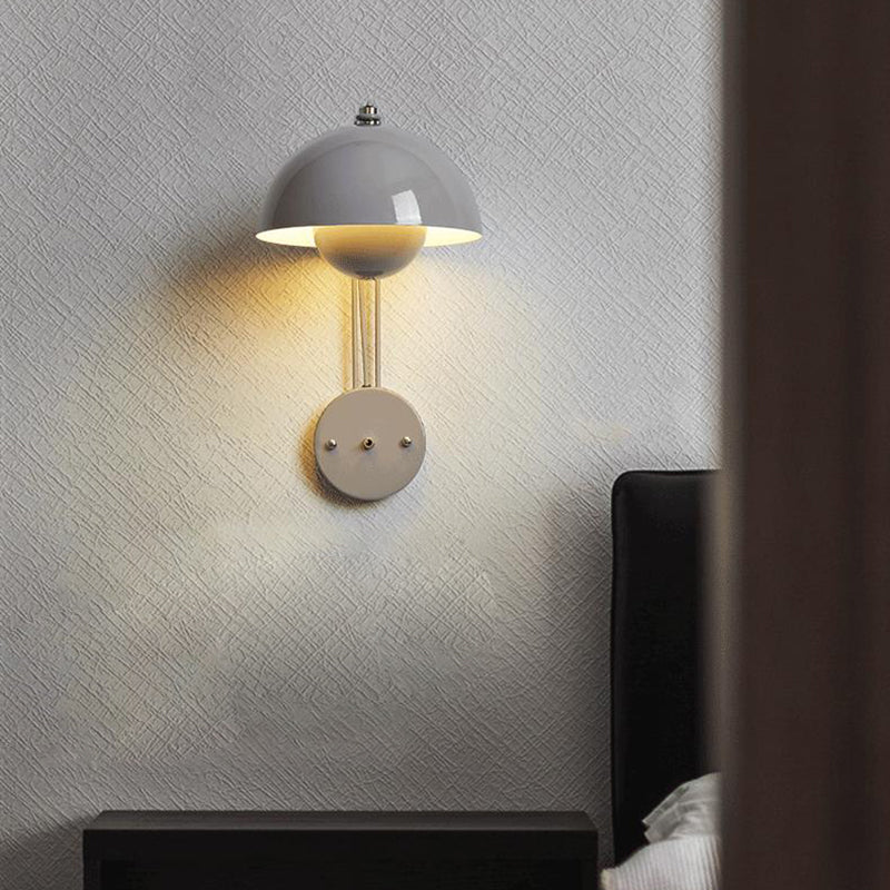 Modern Wall Sconce Circular Shape Wall Light with Metal Shade for Bedroom