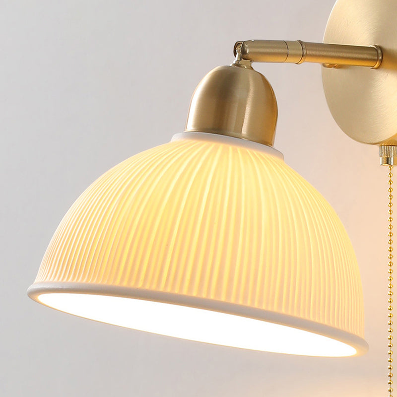 Postmodern Wall Lamp 1-Light Wall Mount Lamp with Ceramics Shade for Bedroom