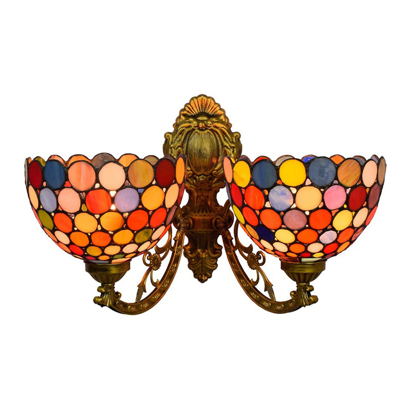 Tiffany Bell Vanity Lights Glass 2-Light Vanity Light Fixtures