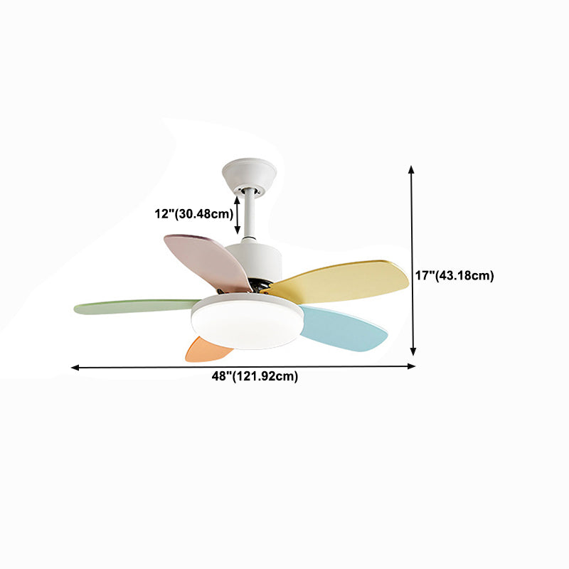 Simple Ceiling Fan Light Fixture Modern LED Ceiling Flush Mount for Kids' Room
