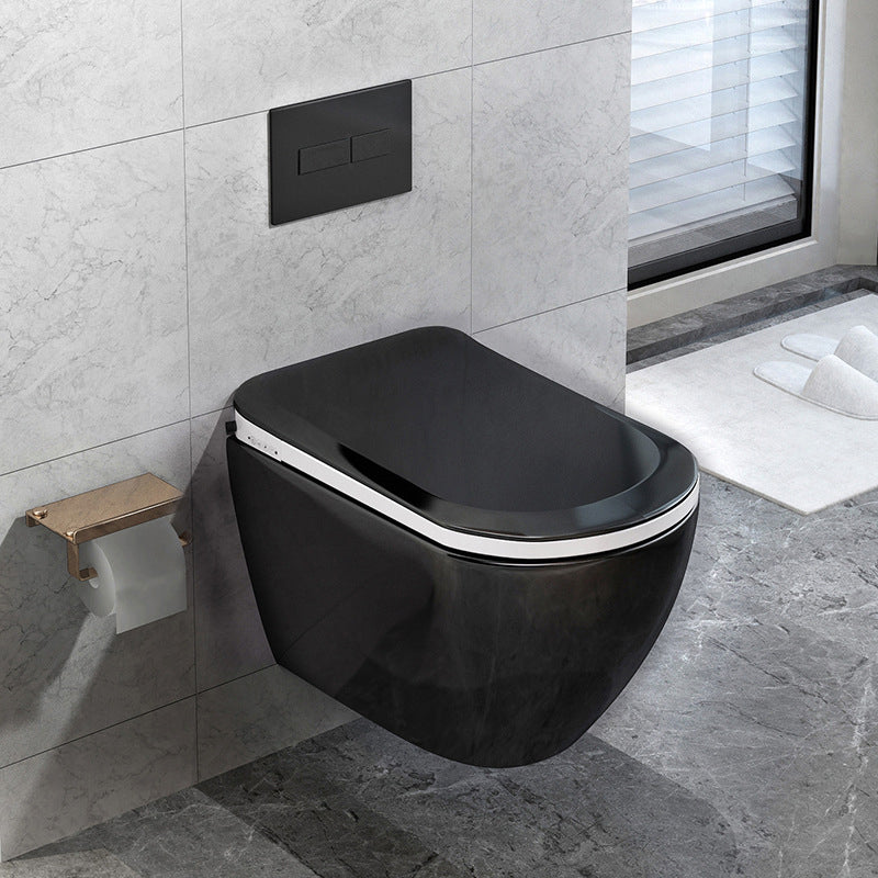 Wall Mount All-In-One Toilet Bowl Porcelain Contemporary Flush Toilet