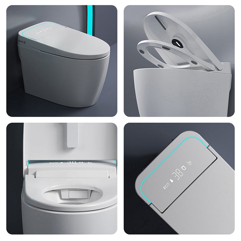 Concealed Tank Modern Toilet Heated Seat One-Piece Flush Toilet with Slow Close Seat