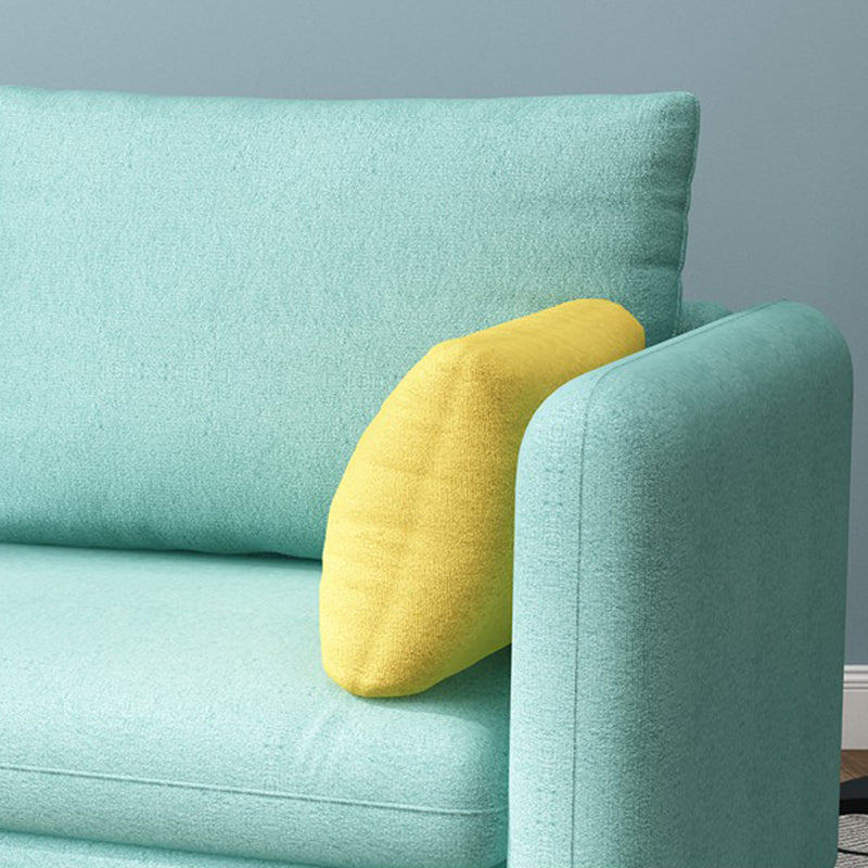 Scandinavian 32.28 " H Cotton Blend Square Arm Sofa & Chaise