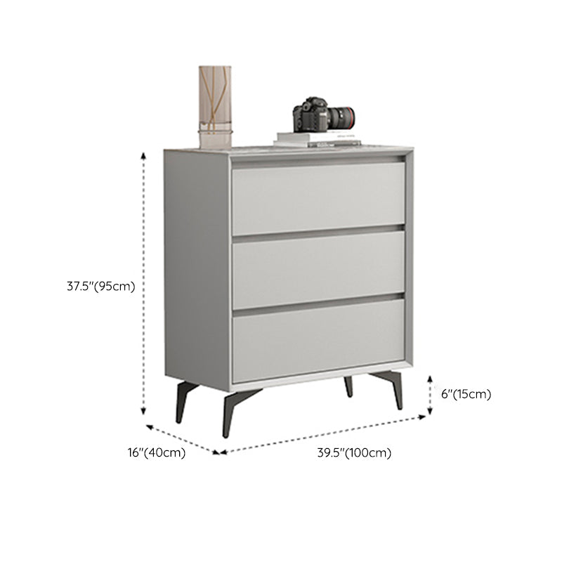 15.6-inch Width Modern Storage Chest Stone Dresser with 3/6 Drawers