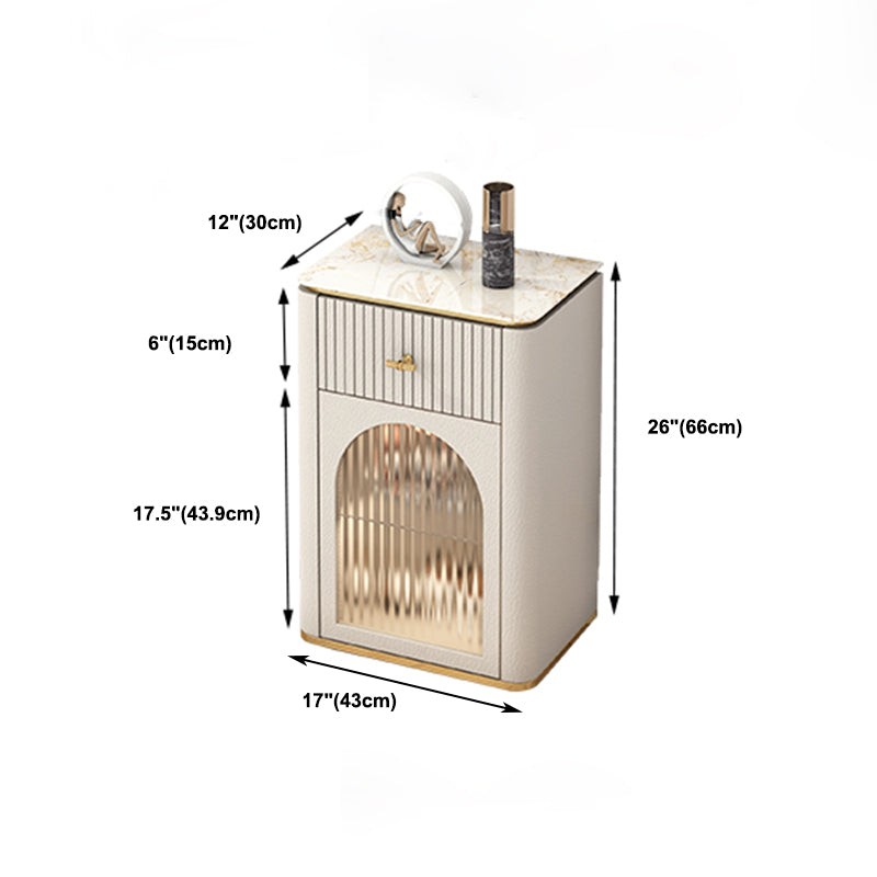 11.7-inch Width Glam Storage Chest Stone Storage Chest Dresser