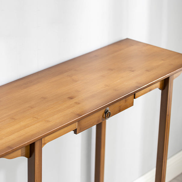 Mid-Century Modern Console Table Dark Brown Rectangle Console Table
