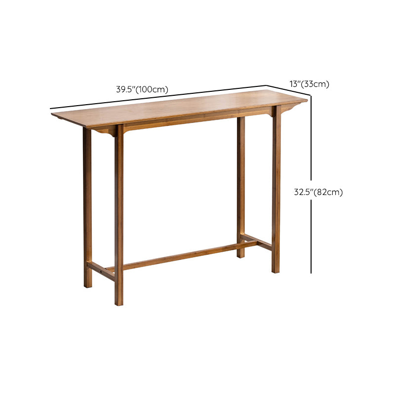 Mid-Century Modern Console Table Dark Brown Rectangle Console Table
