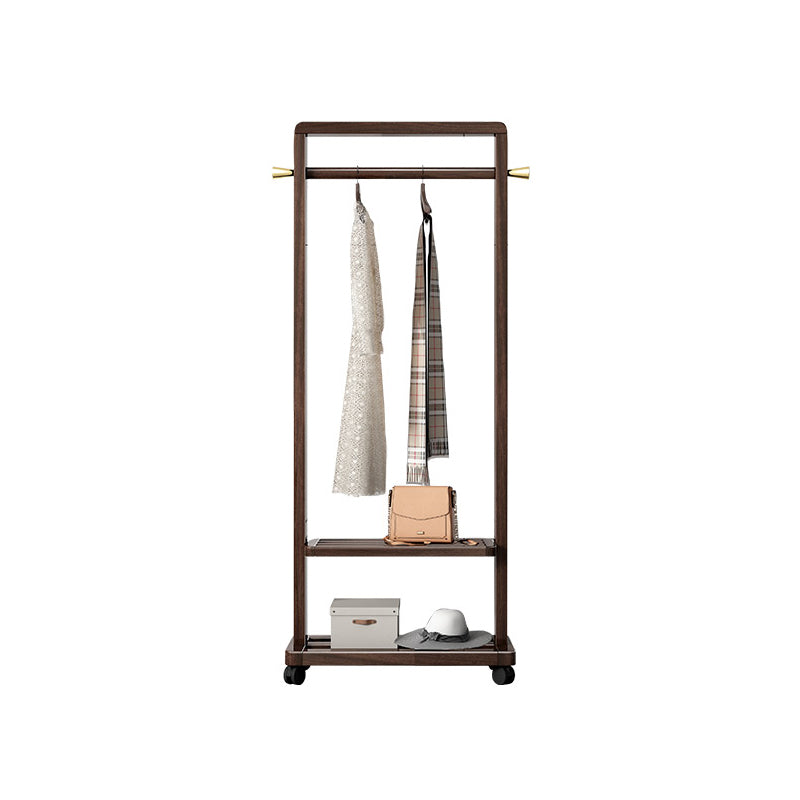 Contemporary Style Coat Hanger Solid Rubberwood Hooks Design Coat Rack for Living Room