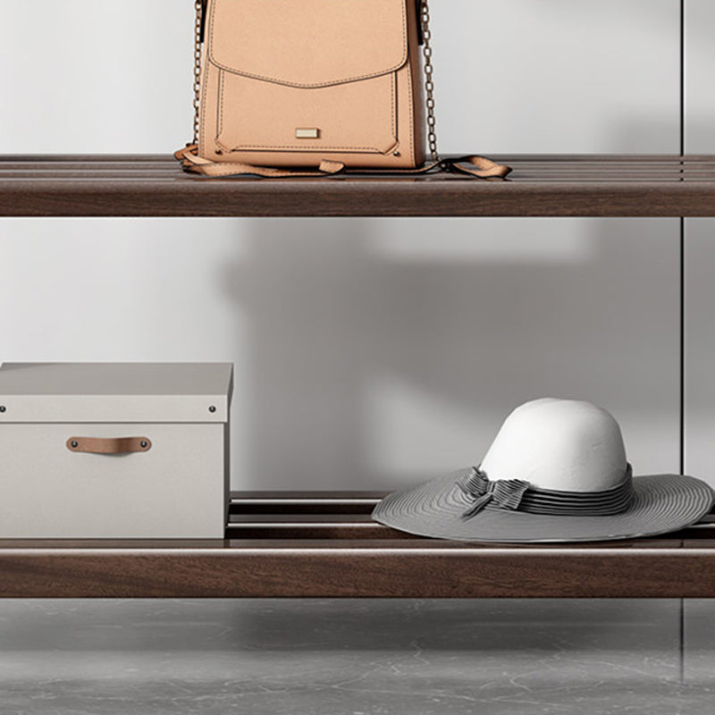 Contemporary Style Coat Hanger Solid Rubberwood Hooks Design Coat Rack for Living Room