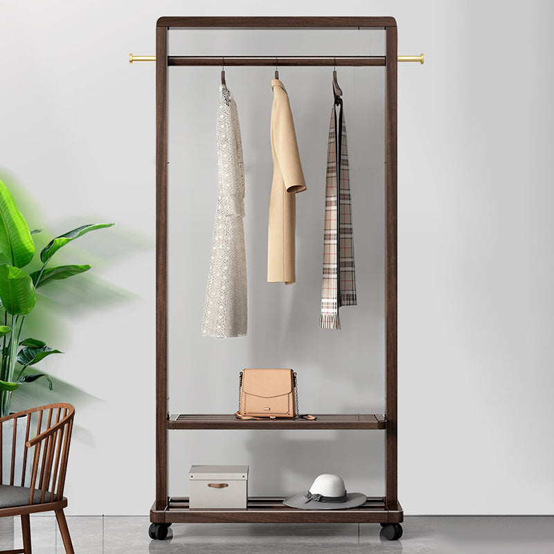 Contemporary Style Coat Hanger Solid Rubberwood Hooks Design Coat Rack for Living Room