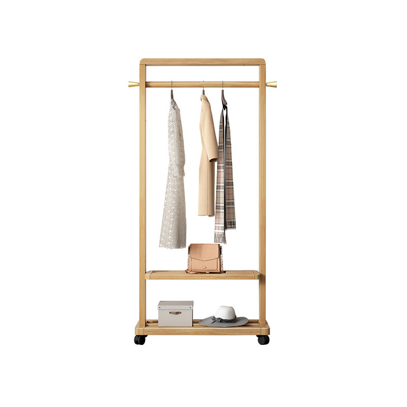 Contemporary Style Coat Hanger Solid Rubberwood Hooks Design Coat Rack for Living Room