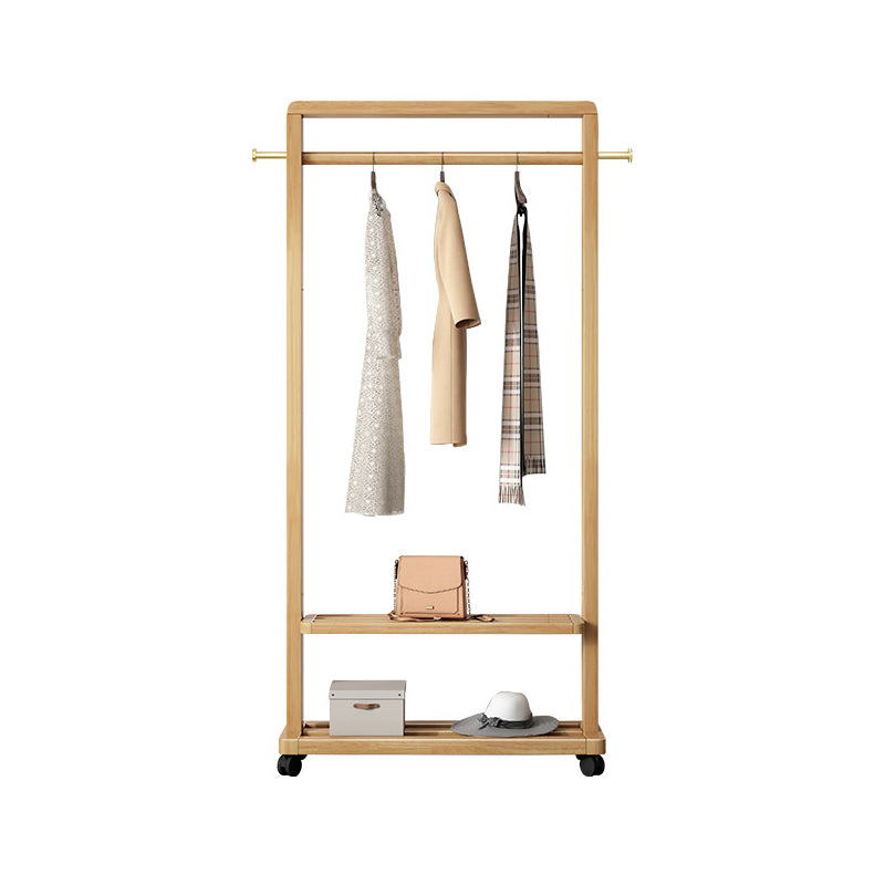Contemporary Style Coat Hanger Solid Rubberwood Hooks Design Coat Rack for Living Room