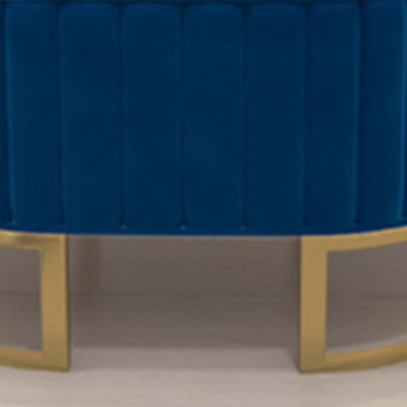 Glam Pouf Ottoman Velvet Upholstered Tear Resistant Round Ottoman with Chair Legs