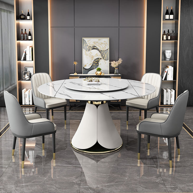 Contemporary Pedestal Dining Table Round Dinner Table for Home
