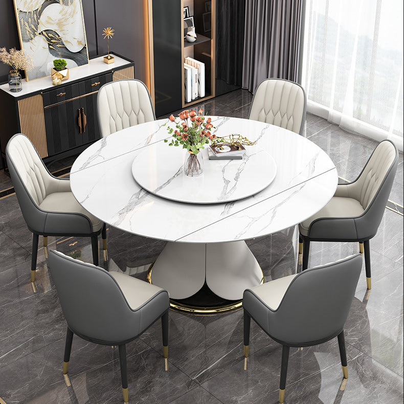 Contemporary Pedestal Dining Table Round Dinner Table for Home