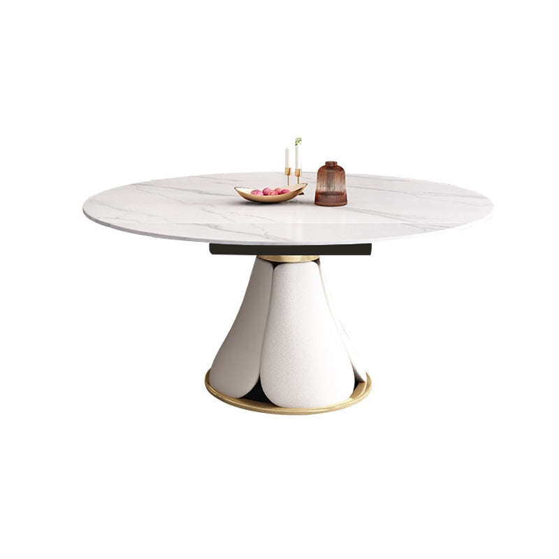 Contemporary Pedestal Dining Table Round Dinner Table for Home