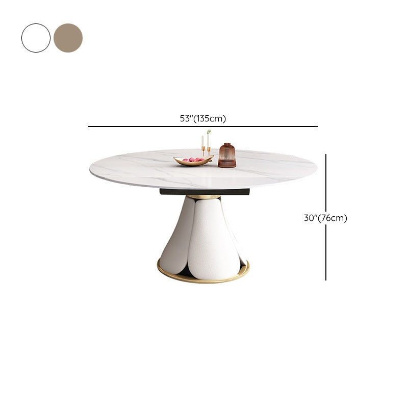 Contemporary Pedestal Dining Table Round Dinner Table for Home