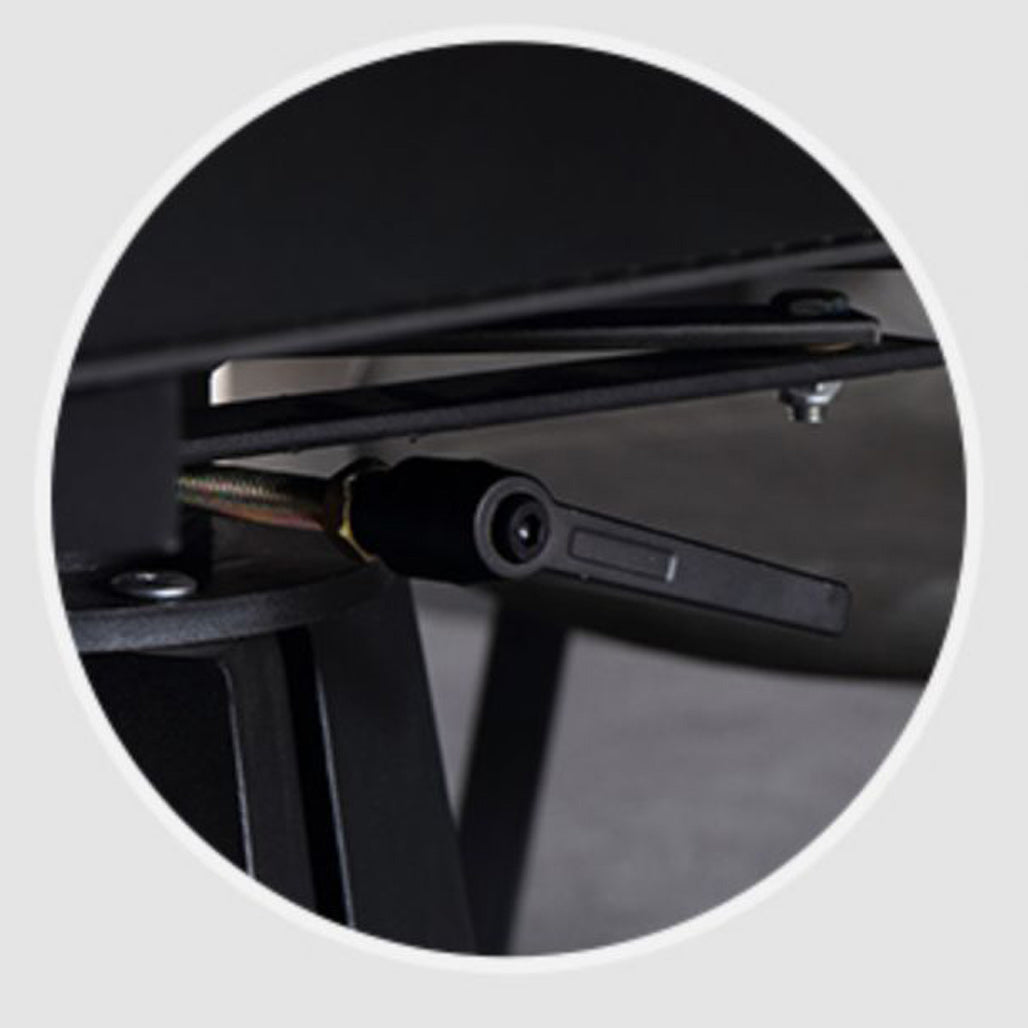 Modern Pedestal Casual Dining Table Round Dinner Table with Stainless Steel Base