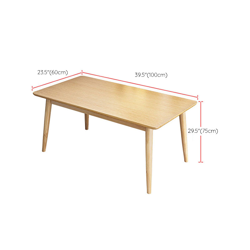 Contemporary Round Dining Table Solid Wood Dinner Table with 4 Legs