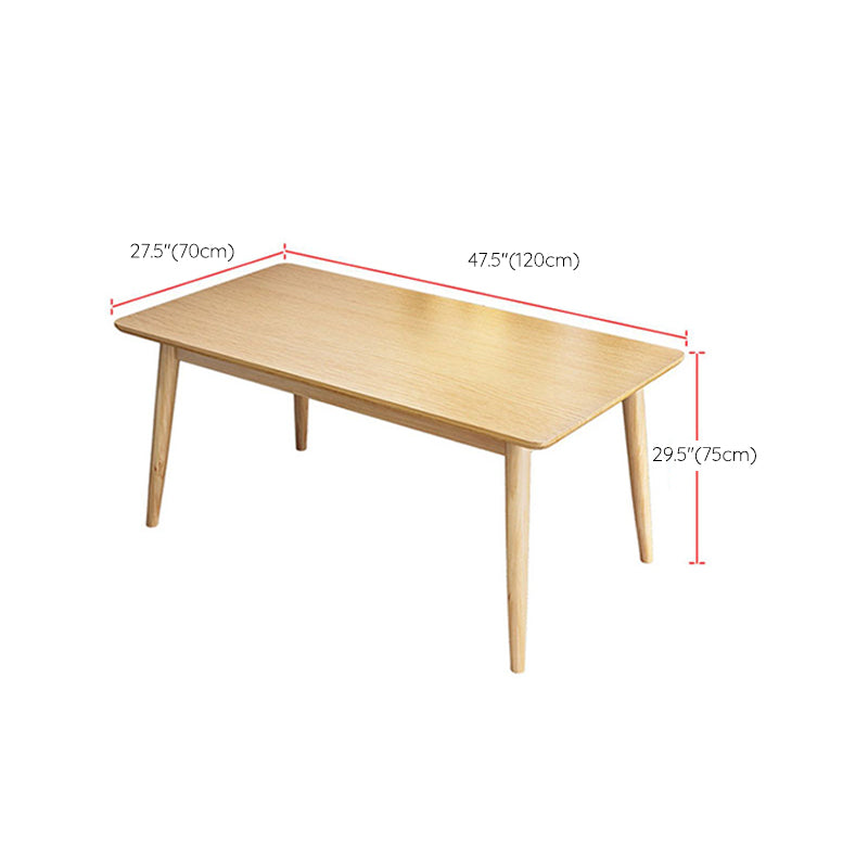 Contemporary Round Dining Table Solid Wood Dinner Table with 4 Legs