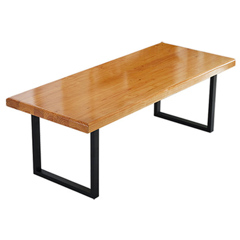 Sled Base Dining Table Contemporary Wood Dinner Table for Home
