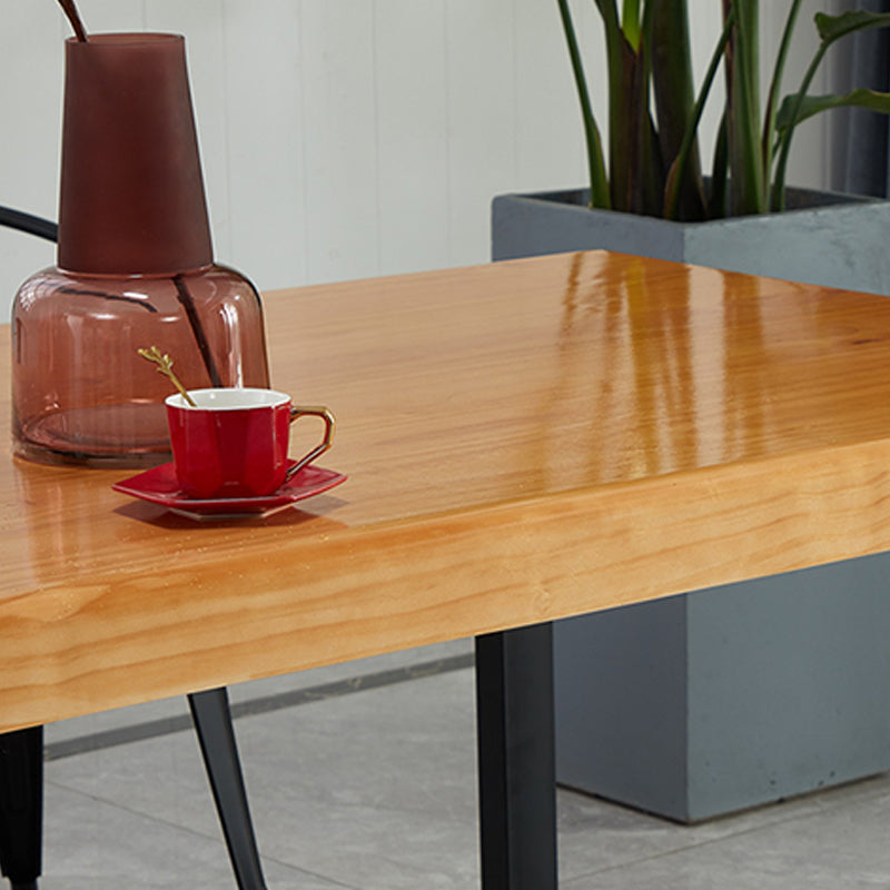 Sled Base Dining Table Contemporary Wood Dinner Table for Home