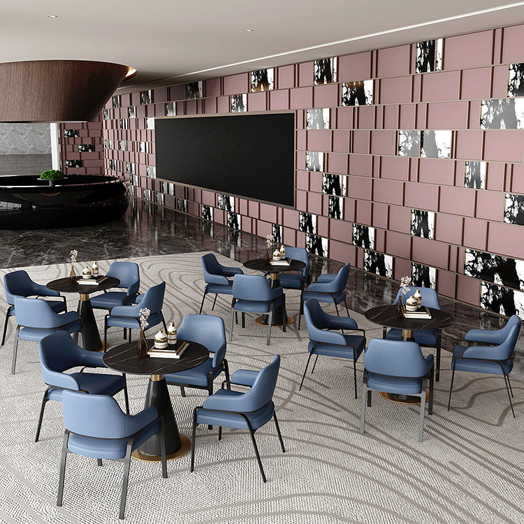 Traditional Luxury Round Indoor Table Sintered Stone Top Table for Kitchen