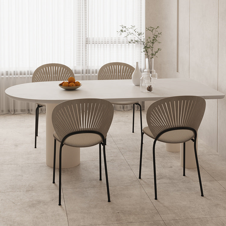 Free Form Table for Restaurant Luxury White Dining Table with 3 Legs