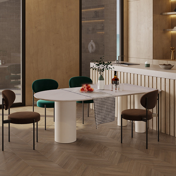 Free Form Table for Restaurant Luxury White Dining Table with 3 Legs