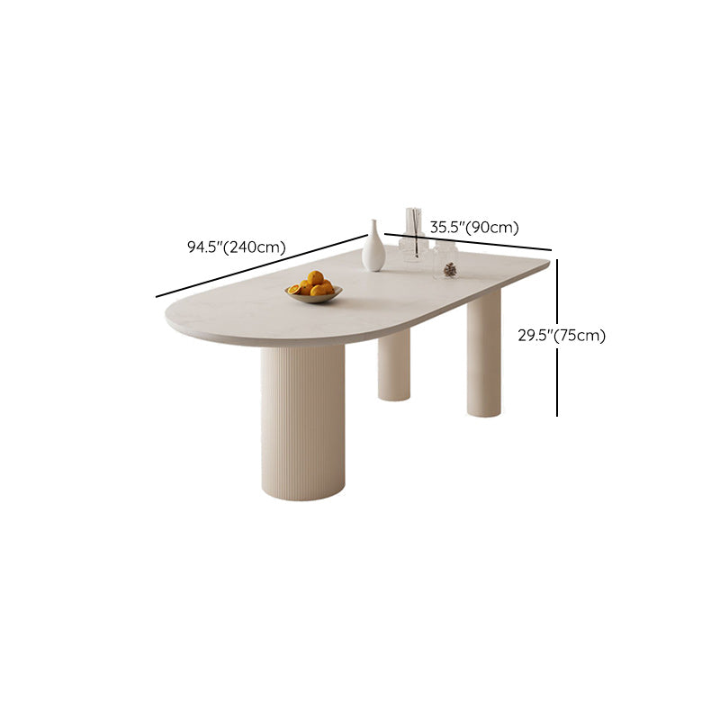 Free Form Table for Restaurant Luxury White Dining Table with 3 Legs