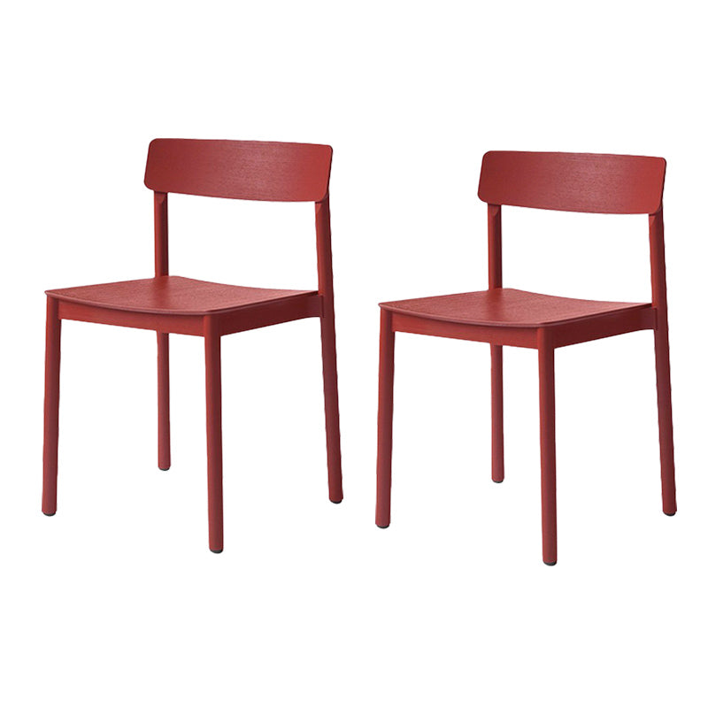 Modern Style Chairs Armless Dining Chairs with Wooden Legs for Kitchen
