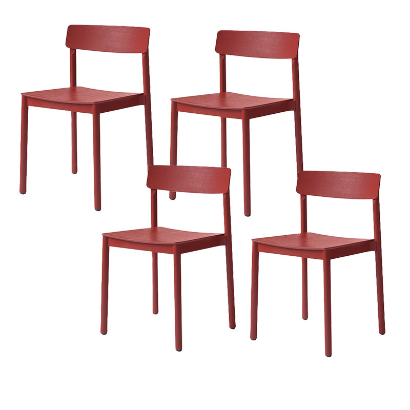 Modern Style Chairs Armless Dining Chairs with Wooden Legs for Kitchen