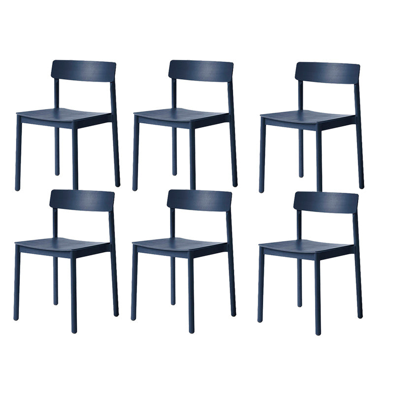 Modern Style Chairs Armless Dining Chairs with Wooden Legs for Kitchen
