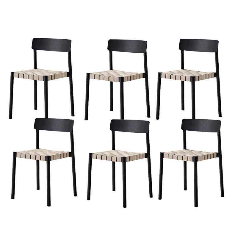 Modern Style Chairs Armless Dining Chairs with Wooden Legs for Kitchen