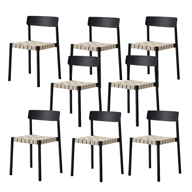 Modern Style Chairs Armless Dining Chairs with Wooden Legs for Kitchen