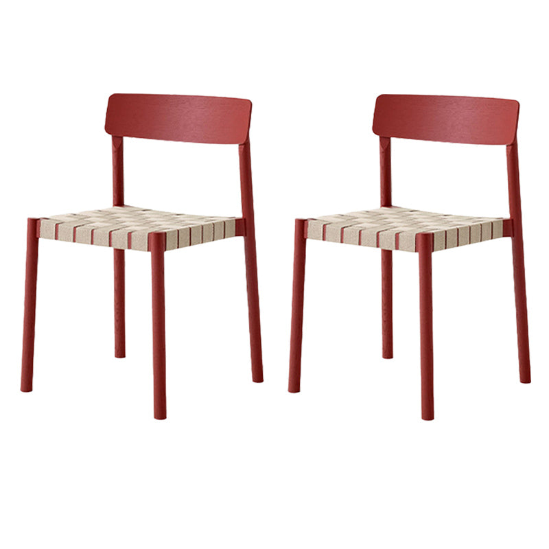 Modern Style Chairs Armless Dining Chairs with Wooden Legs for Kitchen