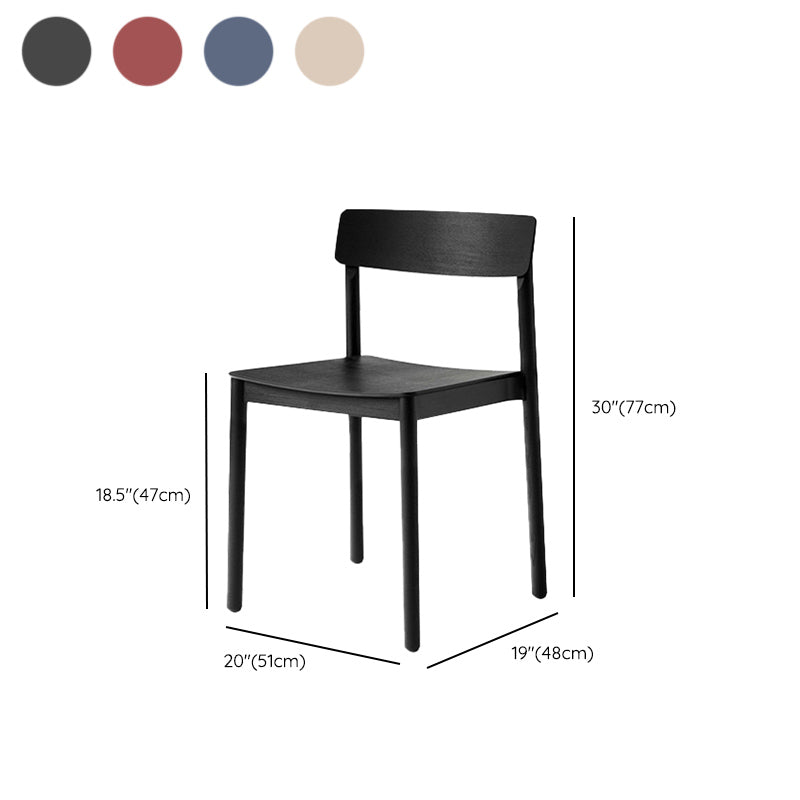Modern Style Chairs Armless Dining Chairs with Wooden Legs for Kitchen