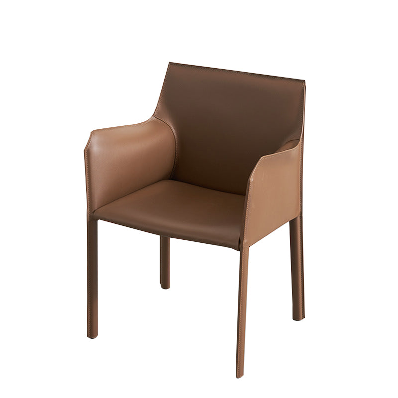 Faux Leather Dining Chairs Upholstered Modern Dining Arm Chair