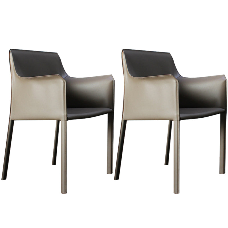 Faux Leather Dining Chairs Upholstered Modern Dining Arm Chair