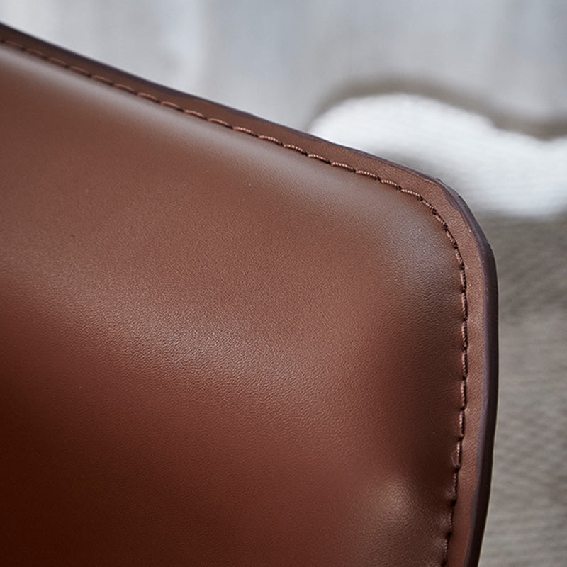 Faux Leather Dining Chairs Upholstered Modern Dining Arm Chair